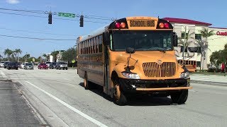 Palm Beach District Schools buses and Private Operators school bus action 2018 [upl. by Annohsal]