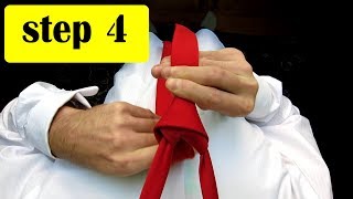 Full Windsor knot  step by step tutorial [upl. by Llenrod642]