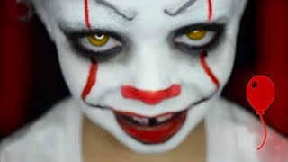 Kids Pennywise makeup tutorial 2017 [upl. by Kawai]