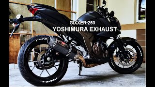 GIXXER 250  YOSHIMURA Modified Exhaust  Install  Sound Test [upl. by Druce]