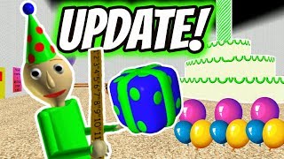 BALDIS BASICS NEW UPDATE  Baldis Basics Birthday Bash [upl. by Neeliak361]