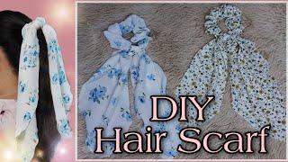 DIY HAIR SCARF EASY Scrunchie Tutorial😍 07 [upl. by Bethina440]