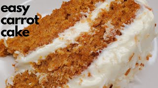 Easy Carrot Cake RecipeHOW TO MAKE MOIST CARROT CAKE  JERENES EATS [upl. by Akvir788]