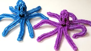 Rainbow Loom Nederlands  Octopus  Loom bands rainbow loom tutorial how to [upl. by Noizneb]