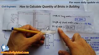 How to Calculate Quantity of Bricks in Building [upl. by Pacificas]