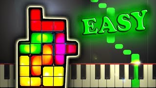 TETRIS THEME  Easy Piano Tutorial [upl. by Ennybor]