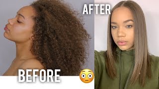 CURLY TO STRAIGHT No Frizz No Damage [upl. by Ayila]