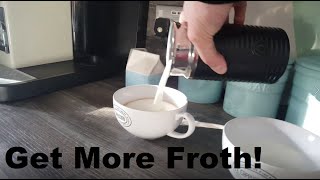 How to Get More Froth from Your Nespresso Coffee Aeroccino  Nespresso tips and help [upl. by Eire]