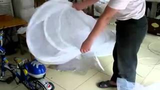 How to fold a hoop skirt crinoline petticoat 4 [upl. by Algernon720]