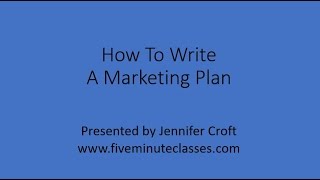 How To Write A Marketing Plan [upl. by Keane]