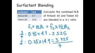 Emulsion Surfactant Calculations [upl. by Notlehs]