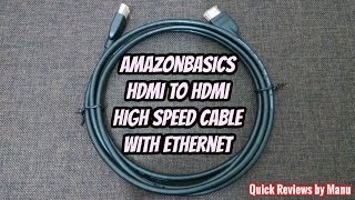 AmazonBasics High Speed HDMI Cable with Ethernet review [upl. by Hinckley]