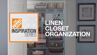 Linen Closet Organization  The Home Depot [upl. by Bilbe660]