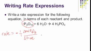 Rate expressions and Reaction Rates [upl. by Ennaj]