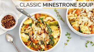 MINESTRONE SOUP RECIPE  easy vegetable soup [upl. by Nelleoj924]