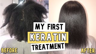 KERATIN TREATMENT ON TYPE 4 NATURAL HAIR [upl. by Arundel997]