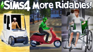 The Sims 4 FUNCTIONAL WHEELCHAIR MOTORBIKES CARS AND MORE Mod Showcase [upl. by Narret138]