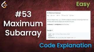 Maximum Subarray solution using Divide amp Conquer  Greedy  Kadane [upl. by Cas994]