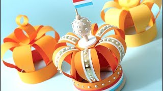 How to Make a Paper Crown for Birthday  Kingsday  Celebration [upl. by Notsur28]