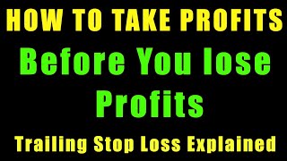 TRAILING STOP LOSS EXPLAINED  LIMIT YOUR LOSSES  HOW TO TAKE PROFITS [upl. by Ciaphus]