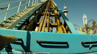 Perilous Plunge Onride Front Seat HD POV Defunct Knotts Berry Farm [upl. by Ariaes]