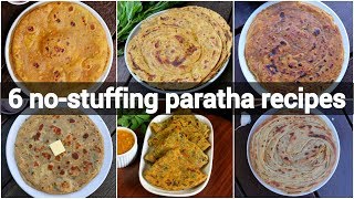 6 no stuffing paratha recipes  रोटी पराठा रेसिपी  easy paratha recipe without stuffing [upl. by Eneja937]