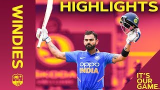 Magnificent Virat Kohli Hits Brilliant Century  Windies vs India 2nd ODI 2019  Highlights [upl. by Sug]