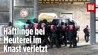 Gefängnismeuterei Polizei stürmt Knast in Thüringen  JVA Untermaßfeld [upl. by Ylrebmyk]