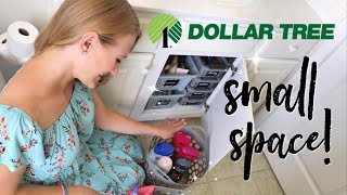 SMALL BATHROOM ORGANIZATION 💚 100 DOLLAR TREE [upl. by Aynav]