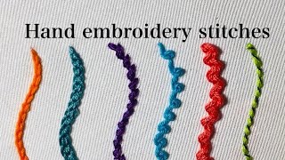 【基本刺繍ステッチ1】Hand embroidery stitches for beginners [upl. by Subir]