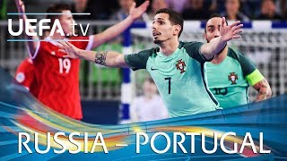 Futsal EURO highlights Russia v Portugal [upl. by Nahsyar]